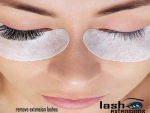 how to remove extension lashes