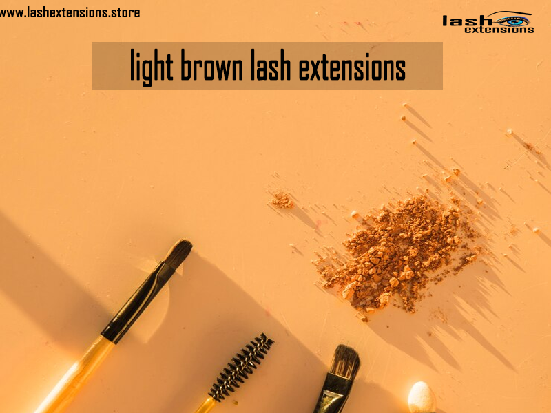 light brown lash extensions