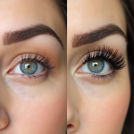 Lash extensions before and after