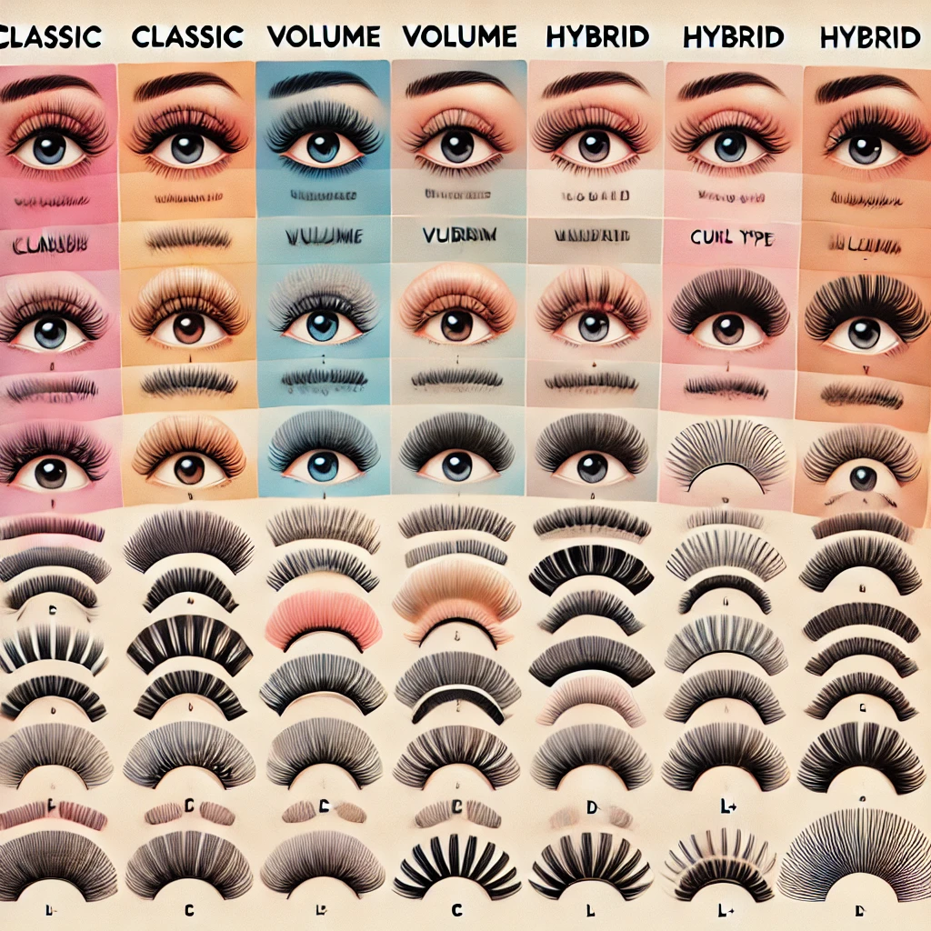 lash extensions styles